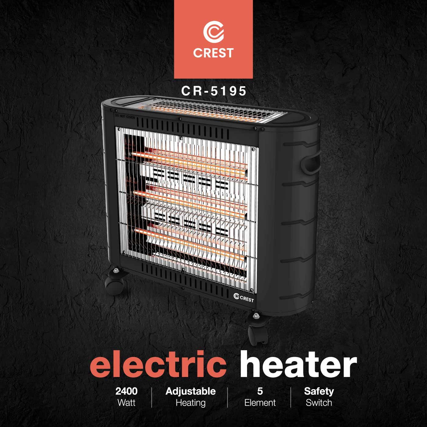 Electric Heater 5 Heating Elements | دفاية كهربائية 5 شمعات