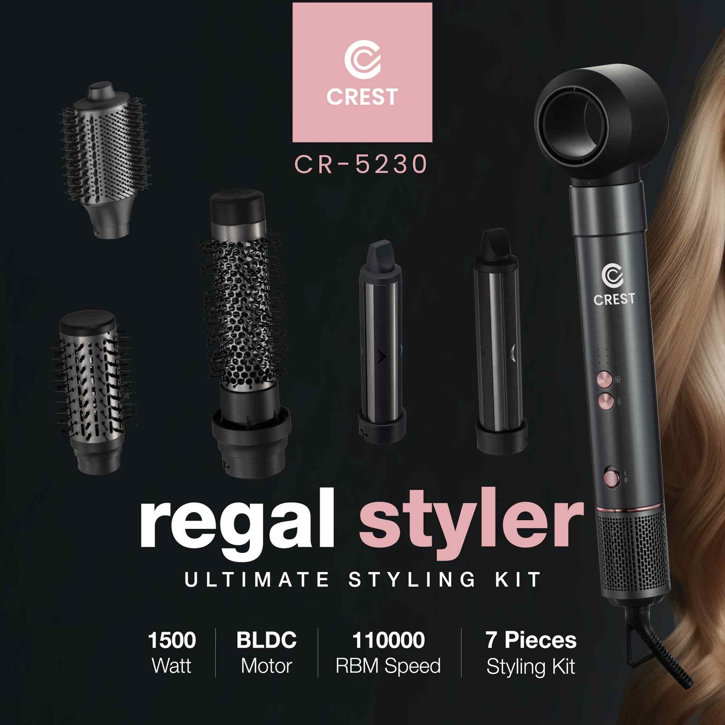 Regal Styler Ultimate Styling Kit — 7 Pieces | مجموعة ريجال ستايلر الشاملة لتصفيف الشعر - 7 قطع