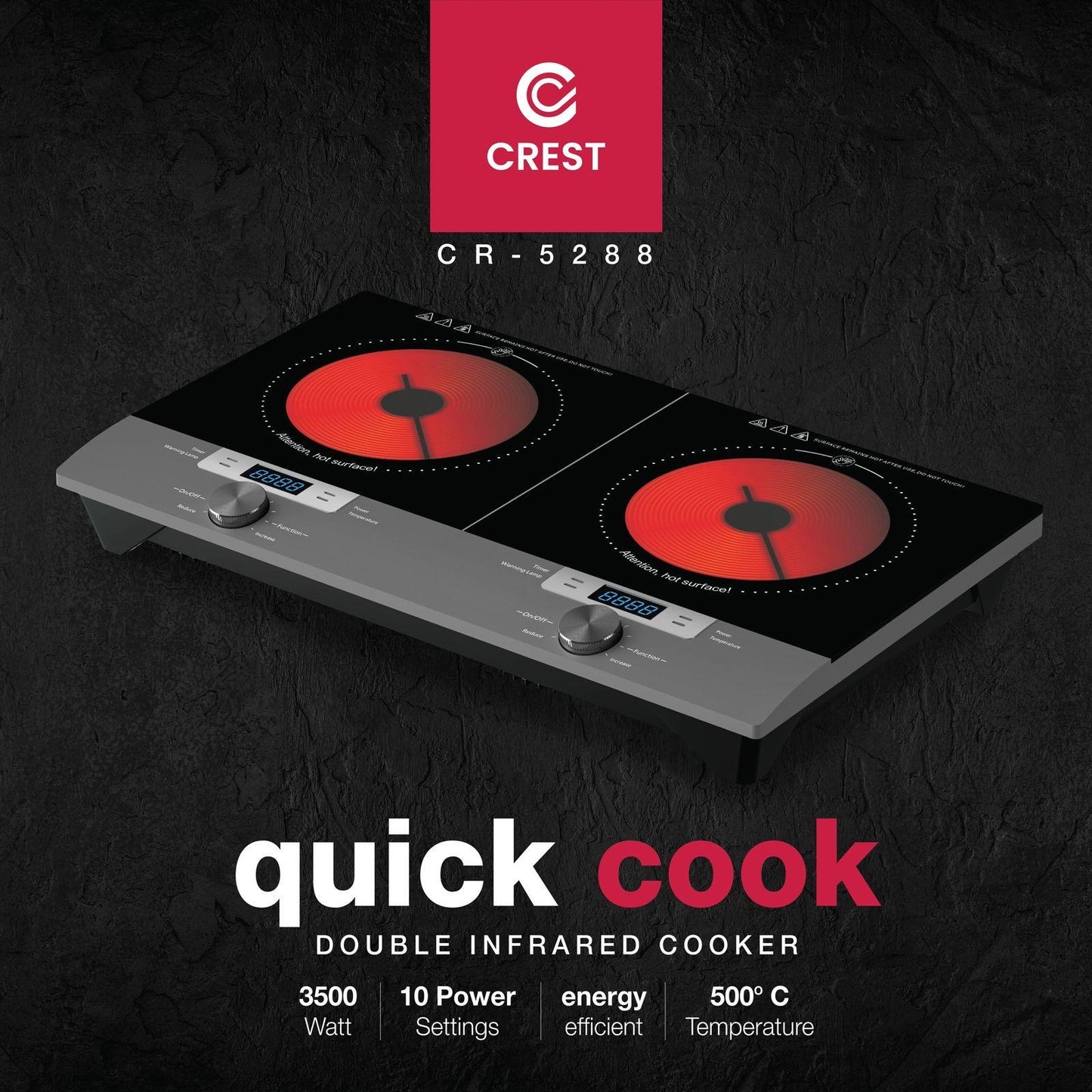 Smart Double Glass Cooker | غاز الزجاج الذكي المزدوج