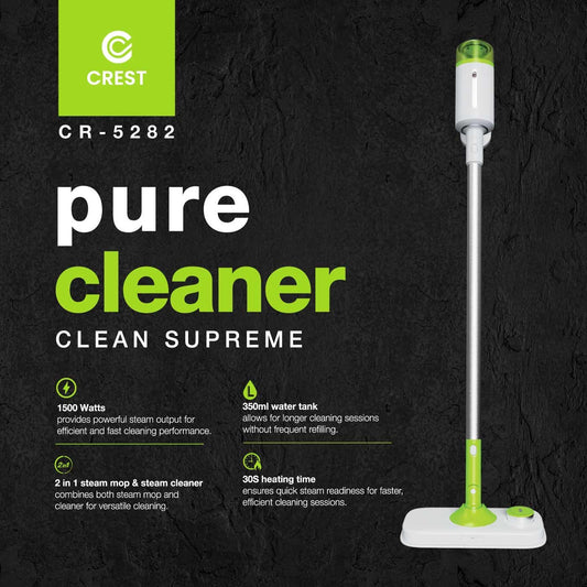 Pure Cleaner 2 in 1 Steam Mop & Steam Cleaner | مكنسة بخار كهربائية 2 في 1